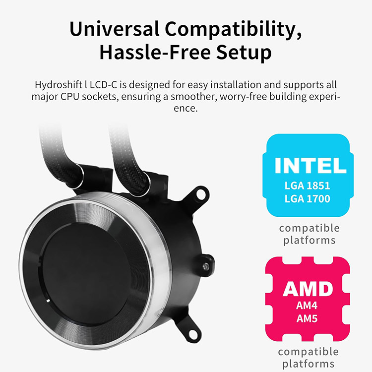 خرید کولر پردازنده Lian Li Hydroshift II LCD-C 360TL - سیاه